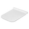 [Kód: TR2122SS] Bílé tenké WC sedátko BESTECO Urban Slim Soft-Close z duroplastu detail hladkého antibakteriálního povrchu.