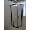 [Kód: ISA-2025/100] Velkoprostorový čtvrtkruhový sprchový kout BESTECO Hammer černý matný 100x100x190 cm