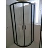 [Kód: ISA-2025/100] Velkoprostorový čtvrtkruhový sprchový kout BESTECO Hammer černý matný 100x100x190 cm