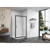 Besteco Hammer otevírací sprchové dveře do niky 120x195 cm (černý rám)
