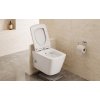 Besteco Urban 2v1 bílá závěsná WC mísa s bidetovou sprškou, ovládaním baterie na boku a SoftClose sedátkem kód:TR2237