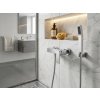 Nástěnná sprchová baterie Besteco Venezia v lesklém chromu s roztečí 150 mm.