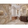 Hranatá podomítková baterie Besteco Venezia se 2 výstupy v lesklém chromu. kód V14-3102