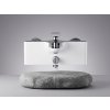 Besteco Weiss vanová baterie (nástěnná, s přepínačem, rozteč 150 mm, bílá/chrom)