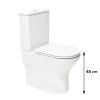 Závěsné WC BREVISS s technologií Rimless a Soft-Close sedátkem (35x51 cm).