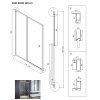 Sprchové dveře DUO SLIDE (Varianta Chrom/Leštěný hliník, 100 cm x 195 cm, Univerzální Levé / Pravé, Čiré bezpečnostní sklo 6 mm)