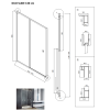 Sprchové dveře DUO SLIDE (Varianta Chrom/Leštěný hliník, 100 cm x 195 cm, Univerzální Levé / Pravé, Čiré bezpečnostní sklo 6 mm)