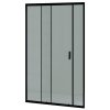 Sprchové dveře do niky TREOS NEW BLACK (Varianta Barva rámu - Černá matná, Rozměr A - 100, Směr zavírání - Univerzální Levé / Pravé, Výplň - Čiré bezpečnostní sklo - 6 mm)