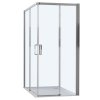 Čtvercový sprchový kout EBS Trend Easy rozměr 100x100x200 cm černé matné profily bezpečnostní 6mm sklo proti vodnímu kameni posuvné otevírání, kód TRENDEQ100BT