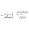 Závěsný koupelnový set LOFT s umyvadlem 81x72x40 cm, dub