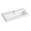Závěsný koupelnový set LOFT s umyvadlem 81x72x40 cm, dub