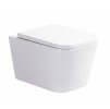 Závěsný WC set BESTECO TR2216 v bílé barvě s technologií Rimless a modulem do sádrokartonu.