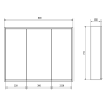 Zrcadlová skříňka s LED osvětlením 80x71 cm bílá matná