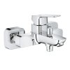 [Kód: 1018130000] Vanová nástěnná baterie GROHE Cubeo s přepínačem chrom detail ovládací páky.