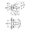 Grohe Professional Cubeo Vanová nástěnná baterie s přepínačem