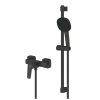 [Kód: 1018252430] Sprchový set GROHE Cubeo nástěnná baterie a ruční sprcha matná černá detail ovládací páky.