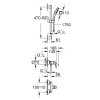 Grohe Professional Cubeo Sprchová nástěnná baterie se sprchovým setem, chrom 1018250000 nakres