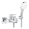 Grohe Professional Cubeo Vanová nástěnná baterie s přepínačem a vanovým setem, chrom 1018140000