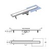 Odtokový žlab Virgo white s délkou 70 cm