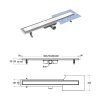 Odtokový žlab Virgo white s délkou 80 cm