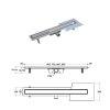 Odtokový žlab Virgo duo s roštem a délkou 70 cm