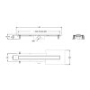 Odtokový žlab Virgo basic duo s roštem 90 cm