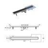 Odtokový žlab Virgo black 90 cm
