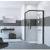 Hüppe Čtvercový Sprchový Kout Trend Easy posuvné dveře s nano úpravou Černá Mat 80x80 cm