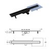 Odtokový žlab Virgo nero duo s roštem 70 cm