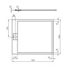Sprchová vanička Ideal Standard litá 120 x 100 cm, úhlově černá T5228FV nakres