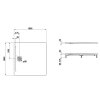 Laufen Pro Vanička 100x100 cm černá H2119520800001 nakres