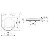[Kód: H8969513000001] Bílé WC sedátko LAUFEN Pro Duroplast SlowClose detail nerezových pantů a tenkého profilu.