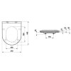 Laufen Pro Slim WC sedátko duroplast H8989660000001 nakres