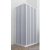 [Kód: 111001] Sprchový kout Flex Venere New 100x100 cm zavírání na stranu detail rámu a transparentních PVC lamel.