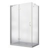 Obdélníkový sprchový kout BESTECO Pixa 120x80 cm hliníkový korpus extra silné 8mm čiré bezpečnostní sklo výška  185 cm