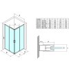 Detail nerezového madla a posuvného mechanismu dveří Gelco Sigma Simply GS2110