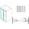 Gelco Sigma Simply Sprchové dveře posuvné 120 cm, chrom/sklo brick, GS4212 nakres