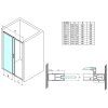 Gelco Sigma Simply Sprchové dveře posuvné 120 cm, chrom/sklo brick, GS4212 nakres