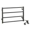 Elektrický sušák ručníků LADERRA mini, 560x370x90 mm, 63W, nerez, černá, Kód:704151080