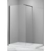Walk-In sprchová zástěna BESTECO Lagos Black New 200 čiré sklo 8mm výška 200cm černý matný hliníkový korpus kód BCLAGO115MBCN2
