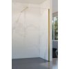 BESTECO Lagos Gold Walk-In Zástěna 100x200 cm, zlatá, čiré sklo 8 mm