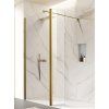 BESTECO Lagos Gold Walk-In Zástěna 115x200 cm, zlatá, čiré sklo 8 mm