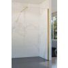 BESTECO Lagos Gold Walk-In Zástěna 130x200 cm, zlatá, čiré sklo 8 mm