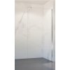 Walk-In sprchová zástěna BESTECO Lagos Chrom New 200 čiré sklo 8mm výška 200cm chromový hliníkový korpus kód BCLAGO80CCN2