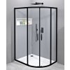 Gelco Sigma Simply Black Sprchový kout čtvrtkruh 100 x 80 cm, černá mat/čiré sklo GS1080B