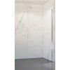Walk-In sprchová zástěna BESTECO Lagos Chrom New 200 čiré sklo 8mm výška 200cm chromový hliníkový korpus kód BCLAGO80CCN2