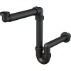 Alcadrain Prostorově úsporný umyvadlový sifon 5/4", černý A434-ECO