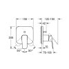 Grohe Professional Cubeo podomítková baterie dvoucestná, matná černá 1017782430 nakres