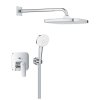 [Kód: 6003900404] Podomítková sprchová baterie GROHE Cubeo s hlavovou a ruční sprchou chrom detail.