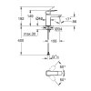 Grohe Professional Cubeo umyvadlová baterie, chrom 1016990000 nakres